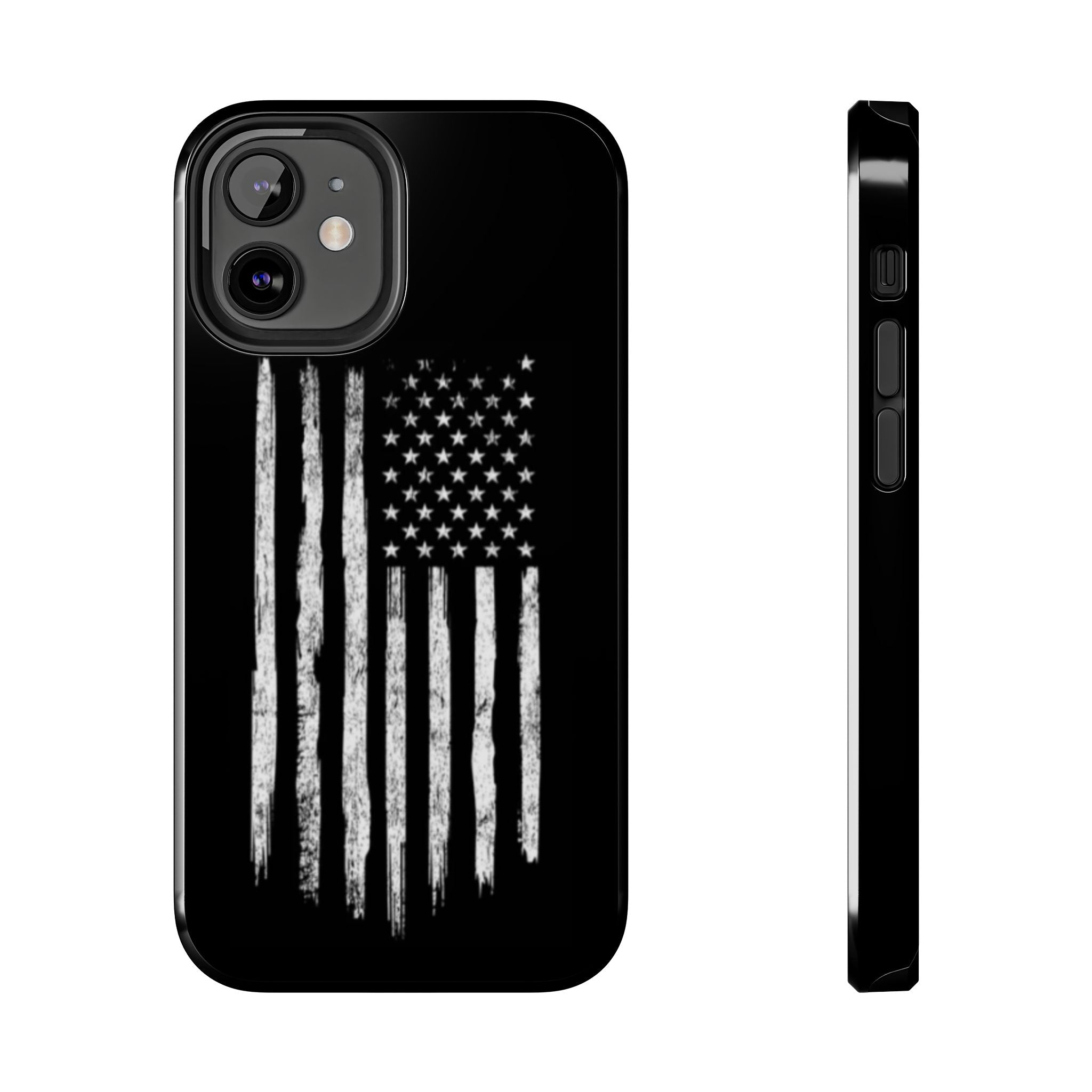 American - Black and White Flag