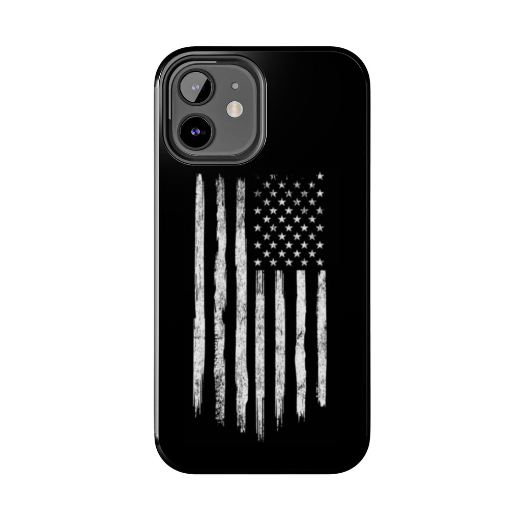 American - Black and White Flag