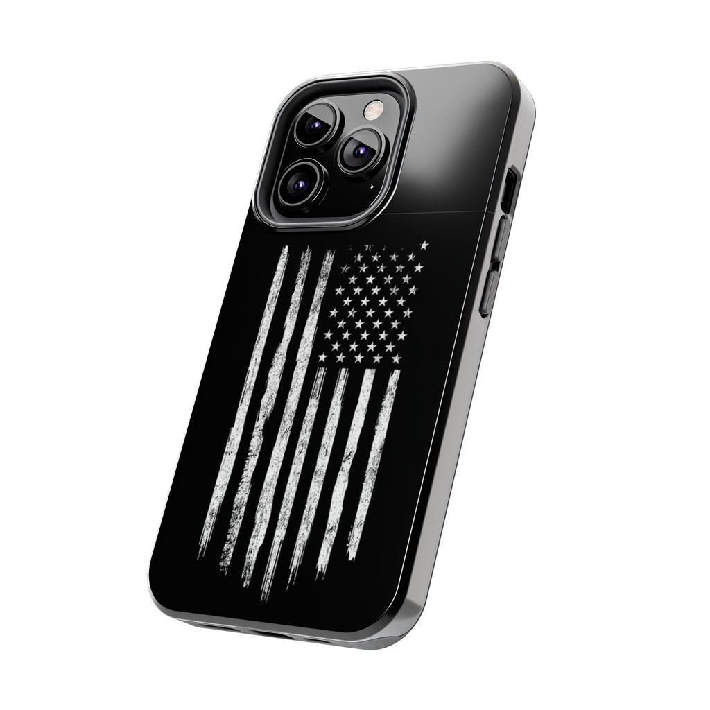 American - Black and White Flag