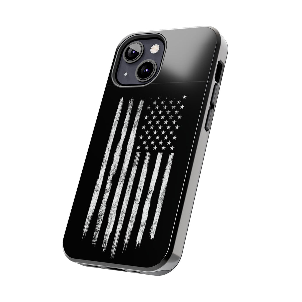 American - Black and White Flag