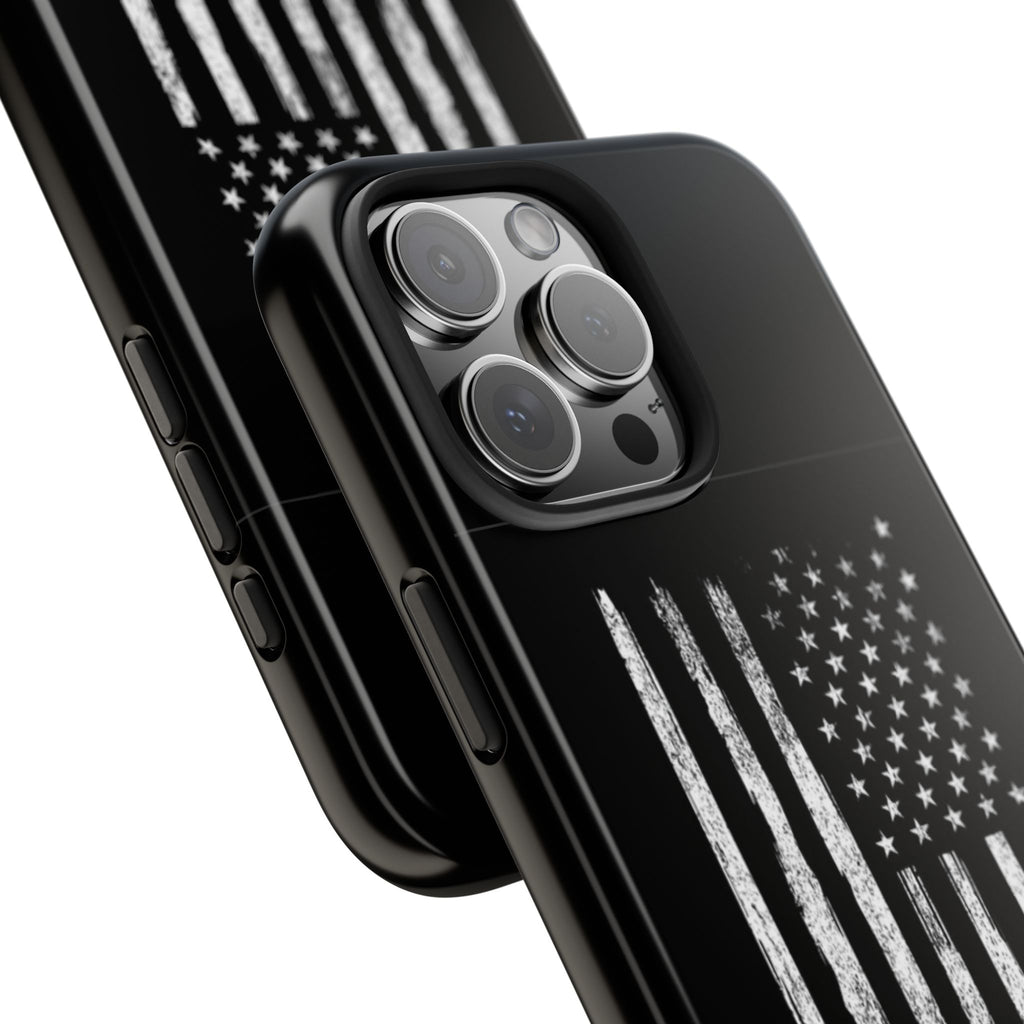 American - Black and White Flag
