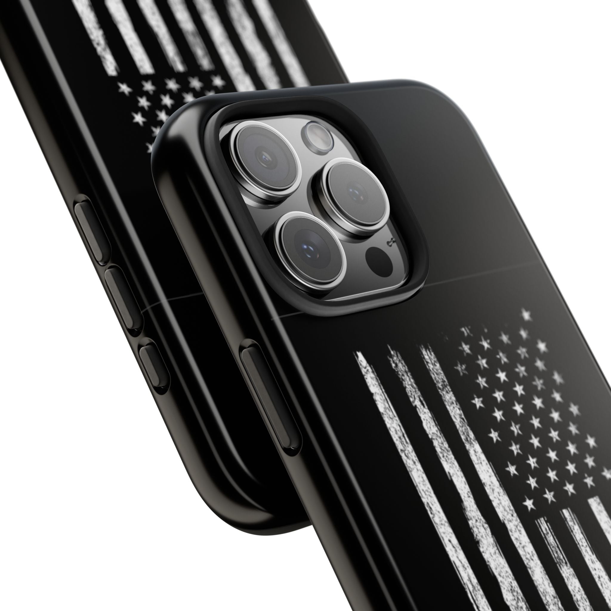 American - Black and White Flag