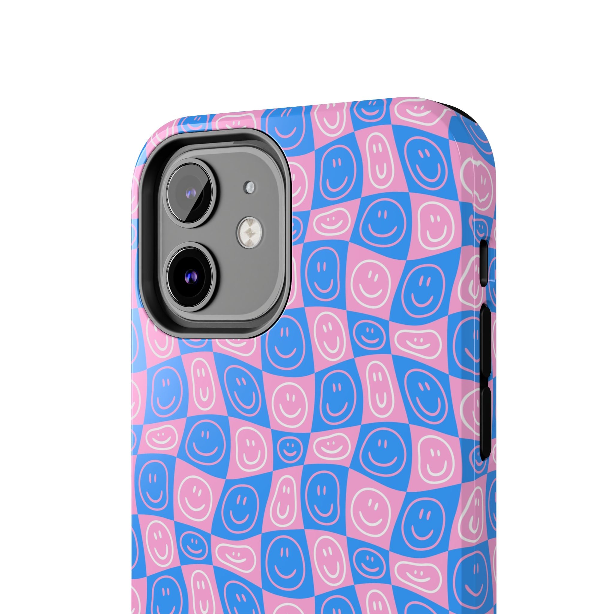 Pink and Blue Smiley Phone Case