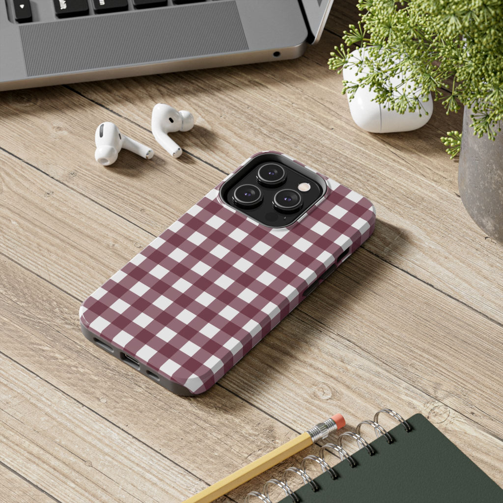 Gingham - Maroon