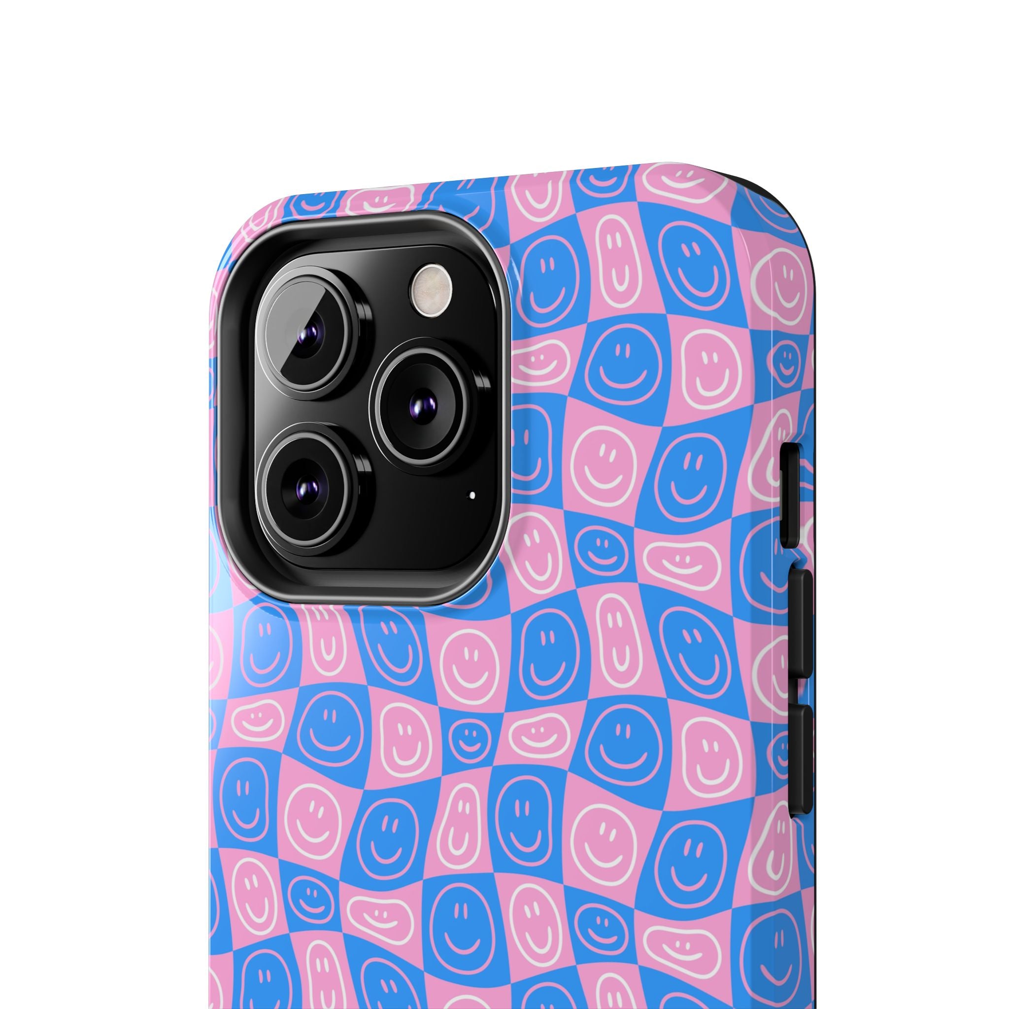 Pink and Blue Smiley Phone Case