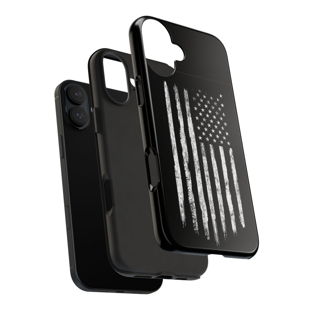 American - Black and White Flag
