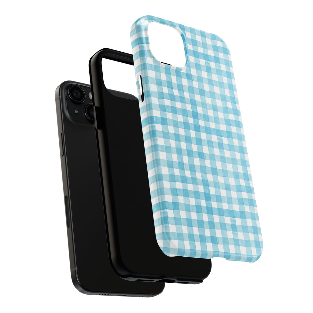 Watercolor Gingham - Light Blue