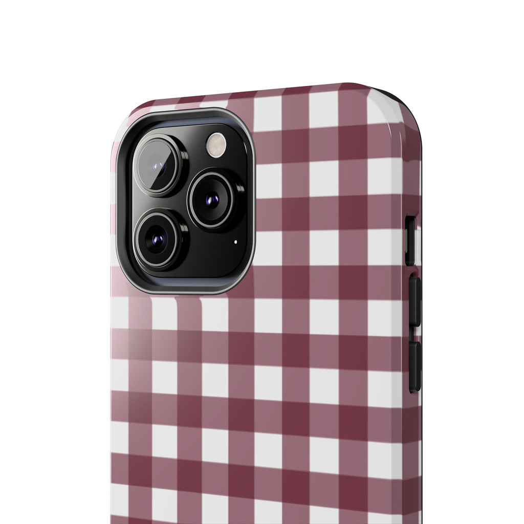 Gingham - Maroon