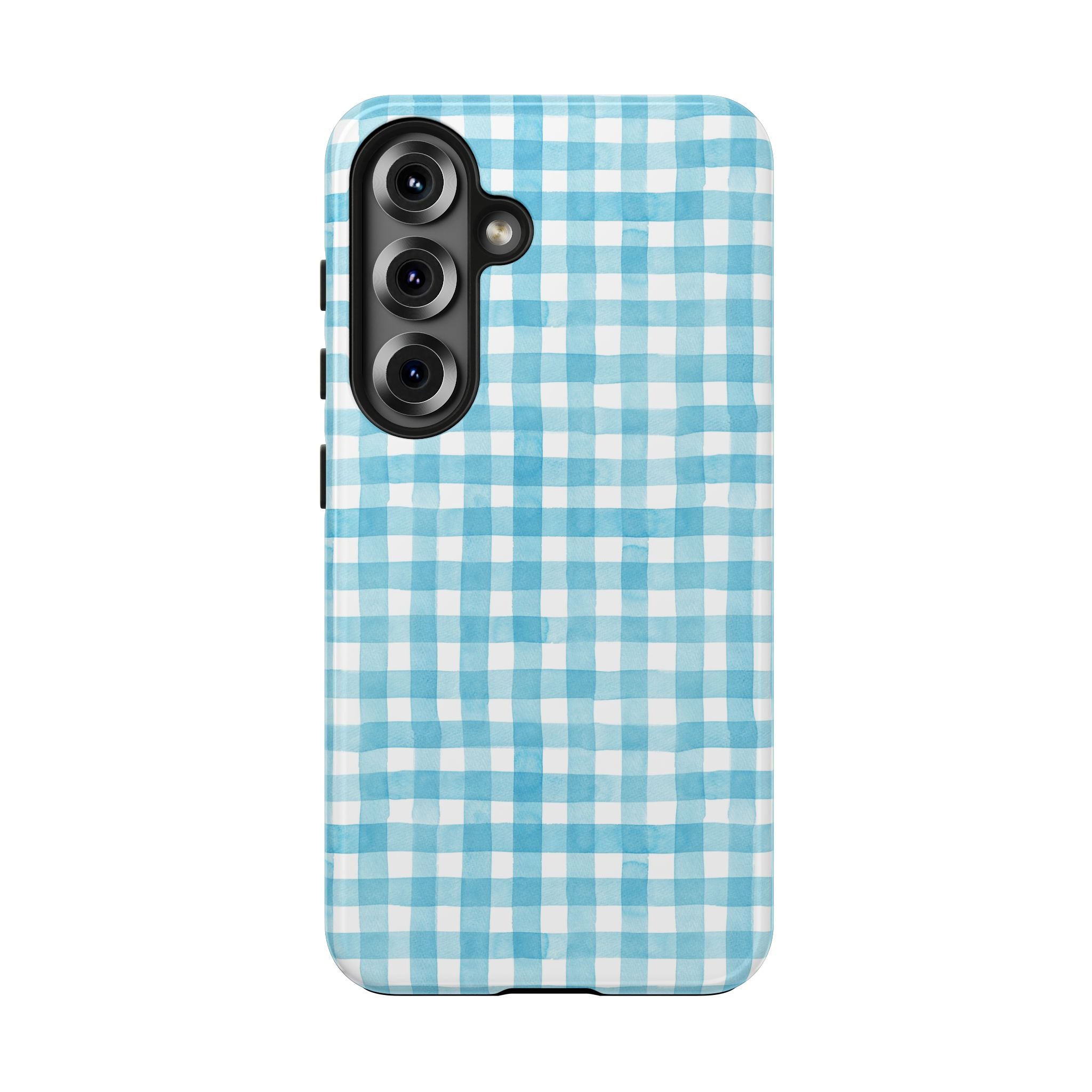 Watercolor Gingham - Light Blue
