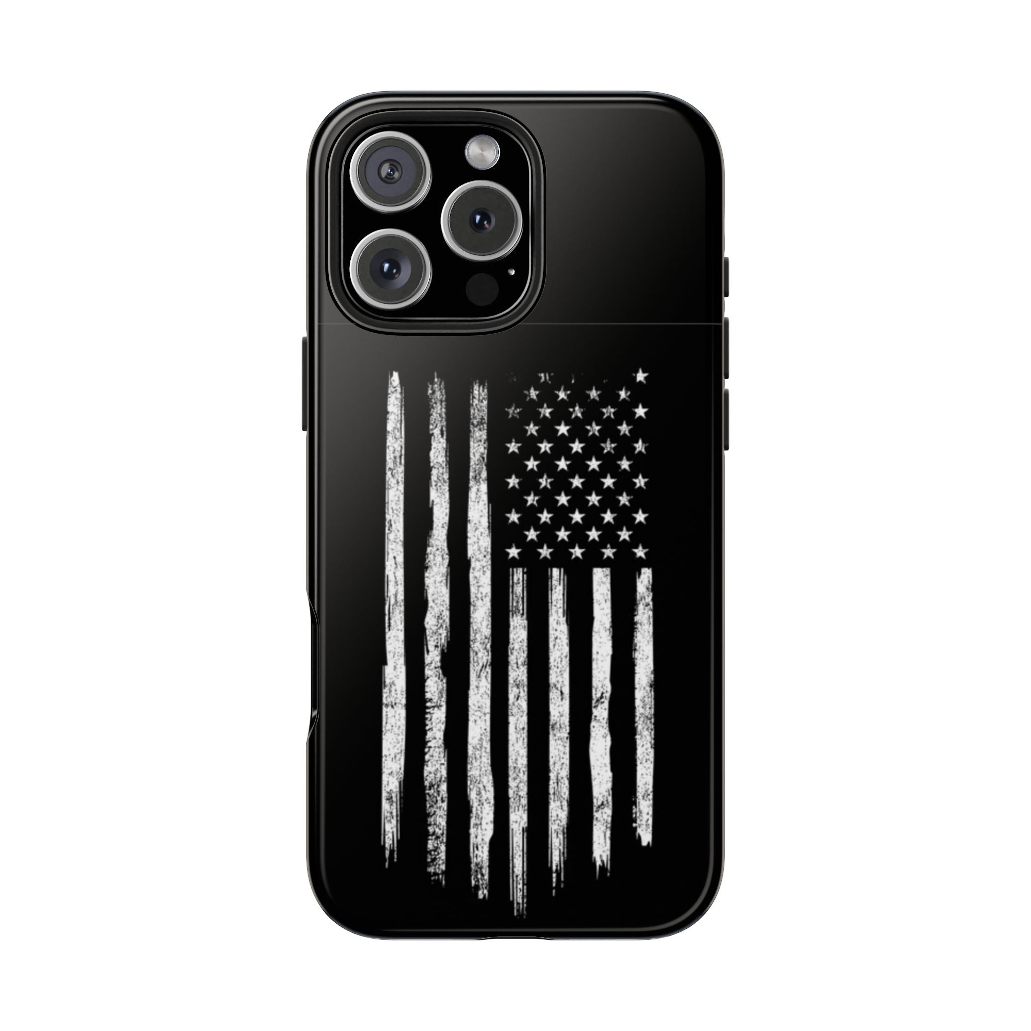 American - Black and White Flag