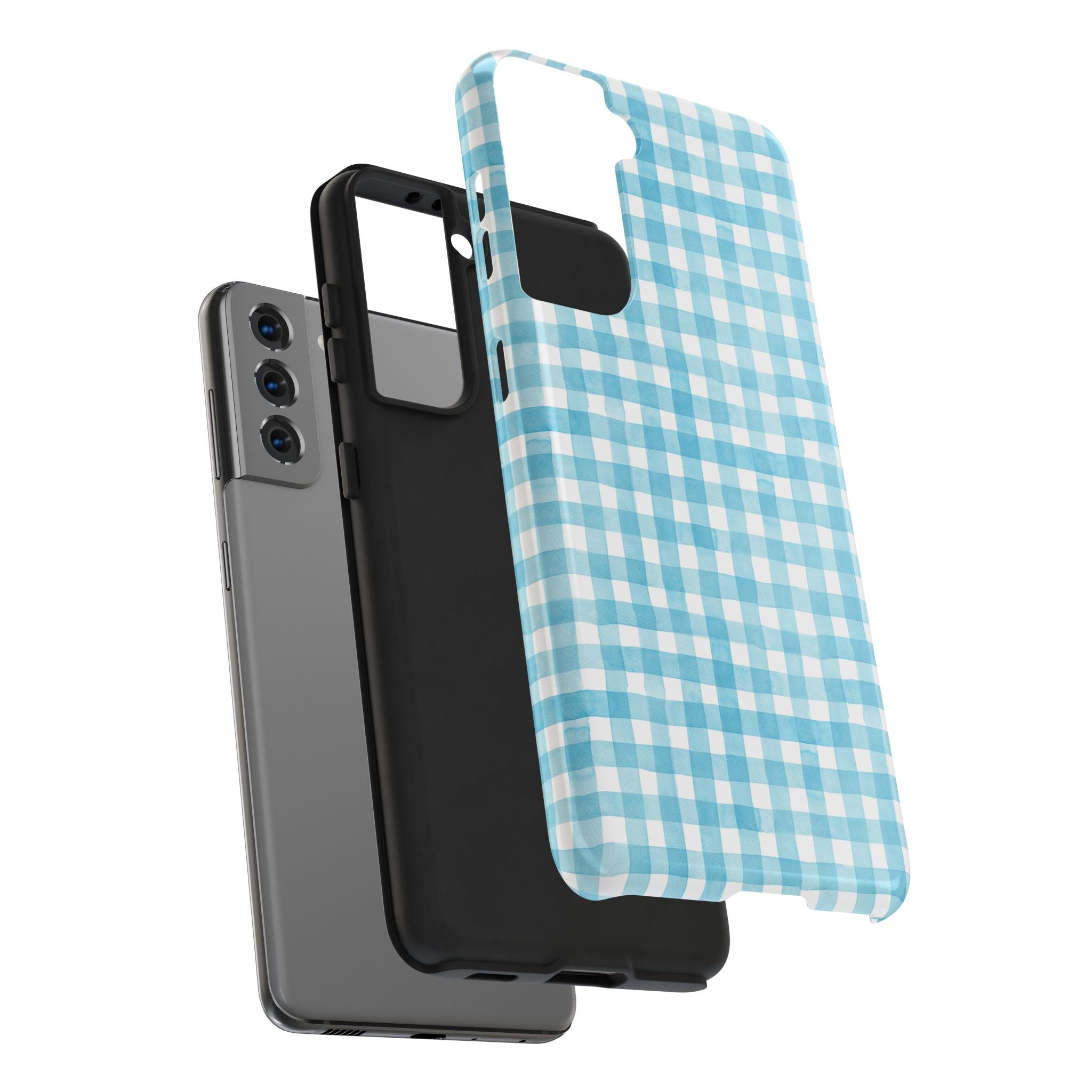 Watercolor Gingham - Light Blue