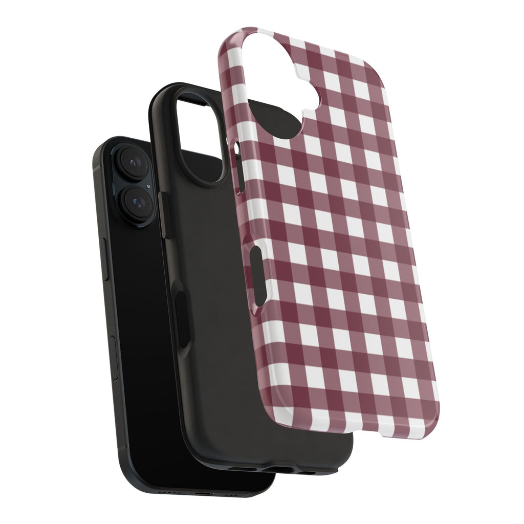 Gingham - Maroon